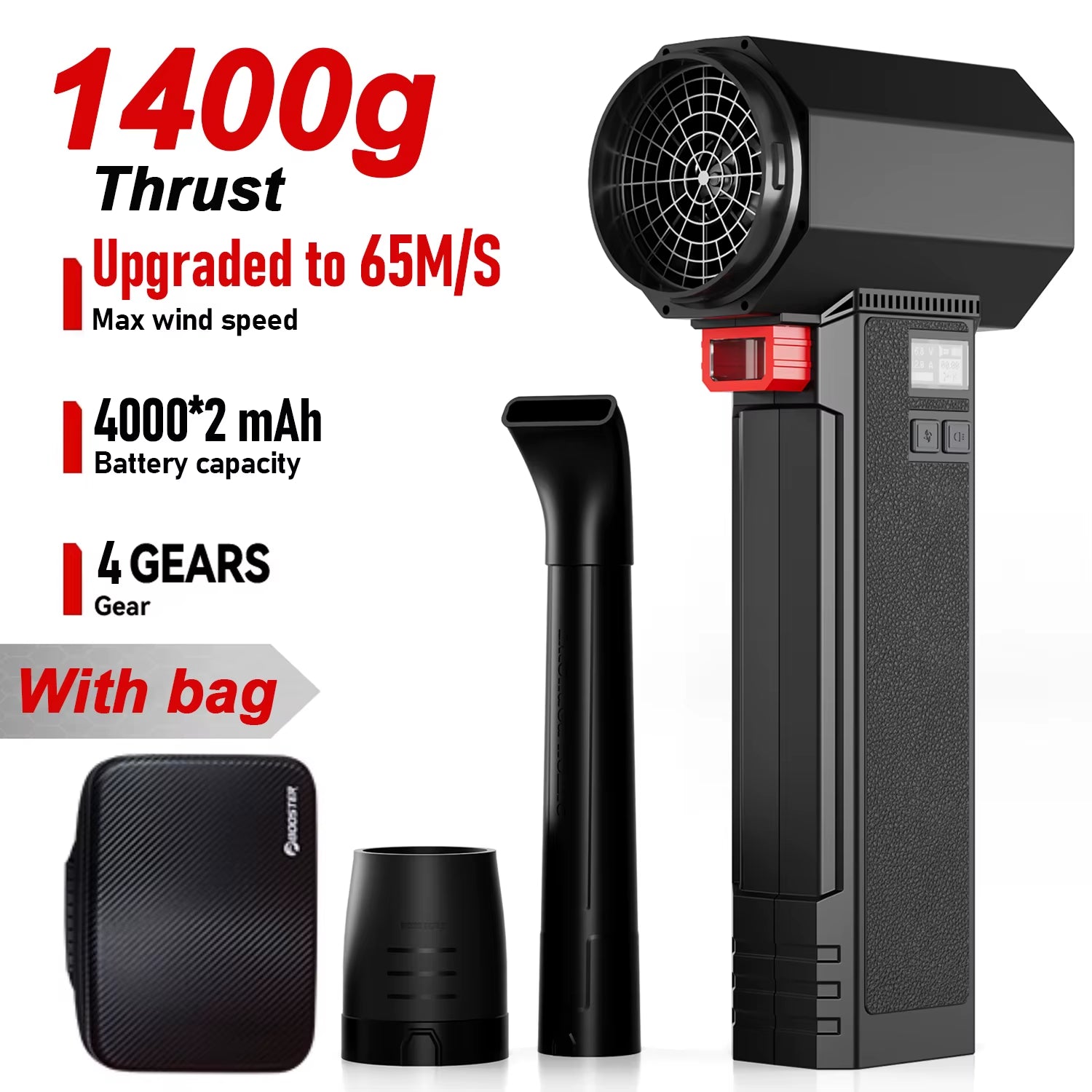 TF64 Air Blower Powerful Handheld Turbo Fan 64MM Brushless Motor 1400G Thrust 750W Highpower Car Dryer Leaf Dust Blowing