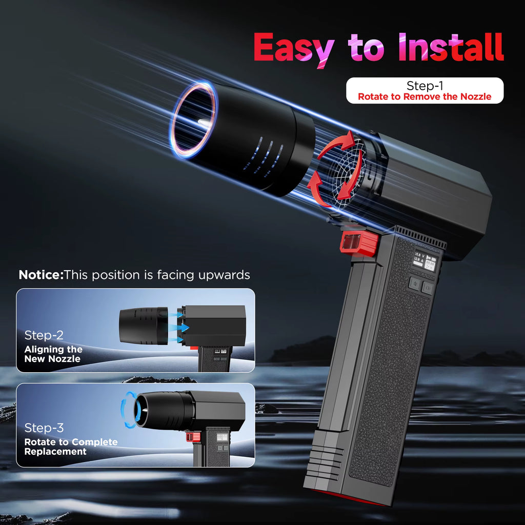 TF64 Air Blower Powerful Handheld Turbo Fan 64MM Brushless Motor 1400G Thrust 750W Highpower Car Dryer Leaf Dust Blowing